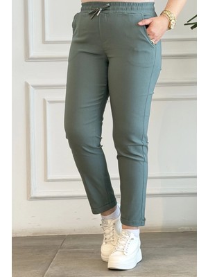 Duble Paça Beli Lastikli Pantolon