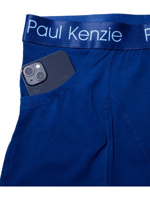 Paul Kenzie Cepli Erkek Boxer - Rainbow 4 Lacivert - Pockets