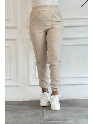 Paçası Lastikli Iki Cep Pantolon