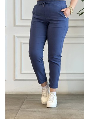 Duble Paça Beli Lastikli Pantolon