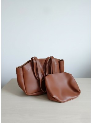 ÜçKol Ticaret Duo Serisi Yavrulu Kadın Omuz ve El Çantası