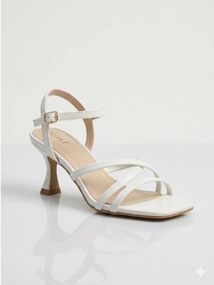 Miss F INT1223Y062 3fx Beyaz Kadın Topuklu Ayakkabı