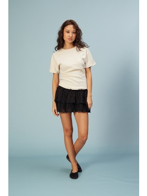 Nisan Triko Reglan Kol Pamuklu T-Shırt