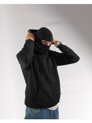 Noicasuale Orjinal Maskeli Punisher Hoodie 3 Iplik Şardonlu Premium Unisex