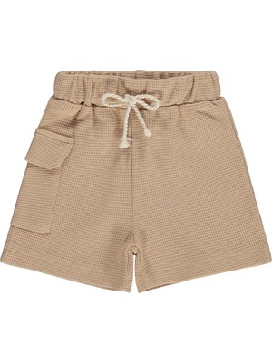 Civil Baby Kız Bebek Düz Cepli 6-18 Ay Şort - Bej 12-18 Ay