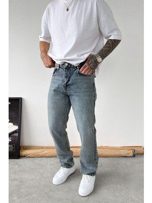 HAFKA Dokulu Buz Mavi Soft Degrade Regular Pantolon