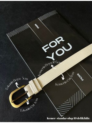 Fiori Antik Tokalı Basic Kadın Pantolon Kemeri, Ceket Kemeri, Elbise Kemeri, Gömlek Kemeri