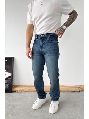 HAFKA Koyu Mavi Soft Degrade Regular Pantolon