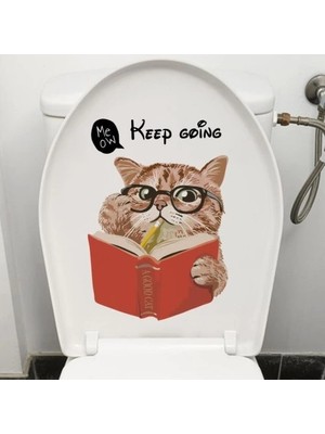 Marsilyan Decohandy Klozet Etiketi Keep Going Kedi