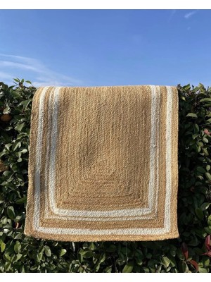 Eko Halı Echo Jüt Ech 10 Natural White Xw Dekoratif Jüt Kilim