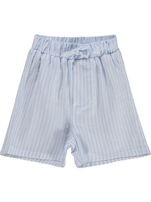 Civil Baby Çizgili 6-18 Ay Şort - Mavi 9-12 Ay