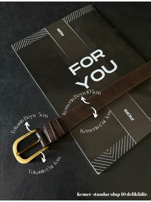 Fiori Antik Tokalı Basic Kadın Pantolon Kemeri, Ceket Kemeri, Elbise Kemeri, Gömlek Kemeri