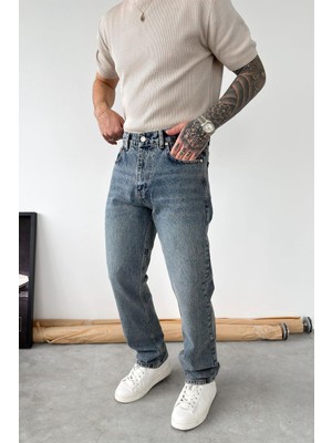 HAFKA Vintage Mavi Soft Degrade Regular Pantolon