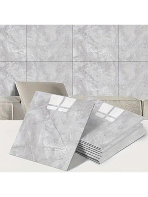 Marsilyan Gri Mermer Desen Duvar Sticker (30X30)
