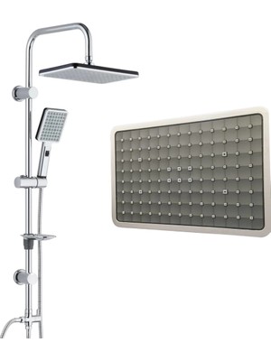 Marsilyan Domino Krom Yağmurlama Sistemli Tepe Duş Seti - Fonksiyonel ve Şık Tasarım