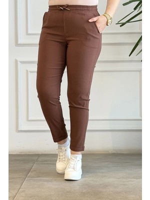 Duble Paça Beli Lastikli Pantolon