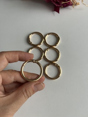 ZG Hobi Aksesuar Örgü Çantalar Için 2,5 cm Yaylı Halka 6 Adet