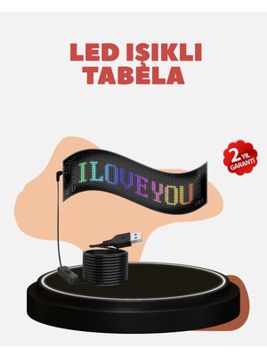 Marsilyan Kayan Yazı Destekli Rgb LED Reklam Paneli USB ile Kolay Kurulumlu
