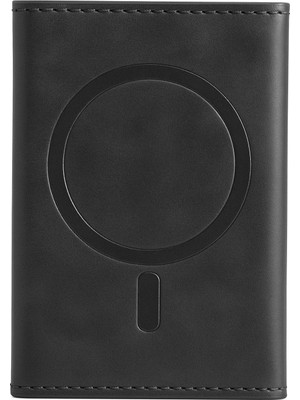 MiraLive  Tema Magsafe Deri Kartlık - Siyah