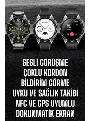 Marsilyan Akıllı Saat Titreşimli Amoled Ekran Uyku ve Sağlık Takibi Sesli Görüşme