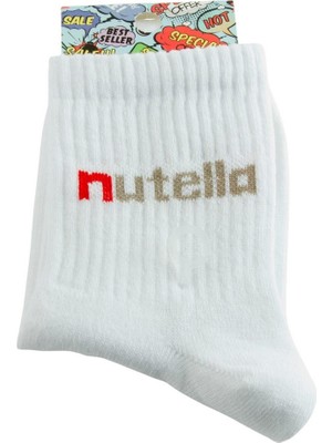 Zero Land Techmrt Çikolata Kolej Çorap 8*28 - Beyaz