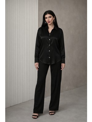 Dima Kadın Uzun Kollu Saten Gömlek