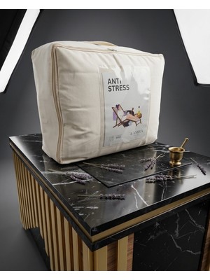 DuruClass Home Lamirahome Premium Antistres Yorgan 155*215 - Rahatlatıcı Uyku Karbon Elyaflı Desenli Dokuma