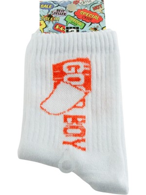 Zero Land Techmrt Godboy Kolej Çorap 8*28 - Beyaz