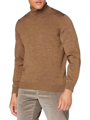 MiraLive Erkek Tam Boğazlı Balıkçı Yaka Kazak Uzun Kol Düz Dokuma Triko - Vizyon