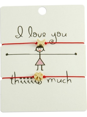 Zero Land Techmrt Yonca Kelebek Ip Bileklik 2 Adet - Kırmızı