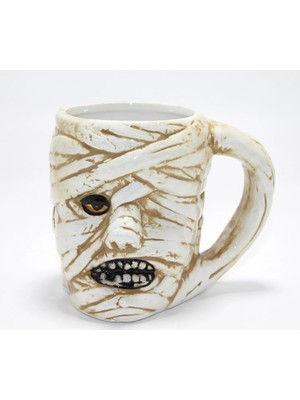 Acstore Antik Mısır Mumi (Mummy) Figürlü 3D Kabartmalı Kupa Bardak ALK4897