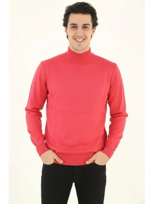 Zenvia Erkek Yarım Boğaz Triko Kazak Yumuşak Dokulu Pamuklu Ince Dokuma, Uzun Kollu Rahat Regular Kalıp