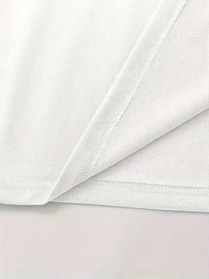 Zenvia Baskılı Oversize Bisiklet Yaka T-Shirt - Beyaz