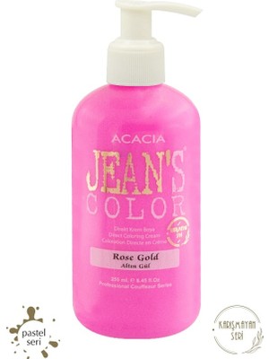 Jean's Color 250 ml Altın Gül Krem Saç Boyası Gül Kurusu Renk Özelliği ile Uzun Süre Kalıcı
