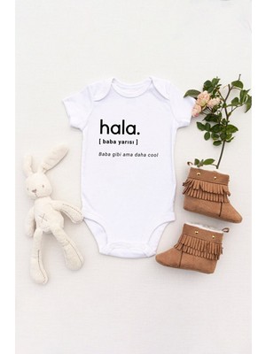 Tuğba Baby Unisex Hala Baskılı Body Zıbın Yenidoğan Bebekler İçin Renkli Tasarım
