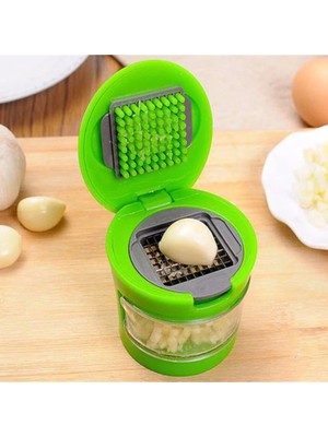 MiraLive 2 Farklı Bıçaklı Hazneli Kapaklı Pratik Sarımsak Soğan Rendesi