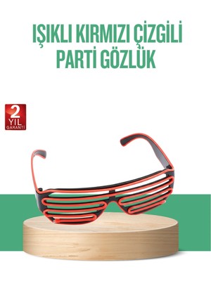 MiraLive Renkli Işıklı Gözlük Eğlenceli Gece Aksesuarı