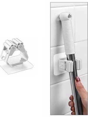 MiraLive 1 Adet Yapışkanlı Pratik Mop Tutucu Beyaz