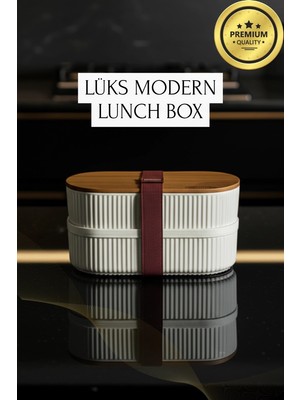 MiraLive Bambu Kahvaltılık Saklama Kabı Iki Bölmeli Büyük Lunch Box