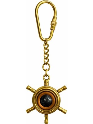 Kaia Life Klasik Pirinç Dümen Tasarım Anahtarlık