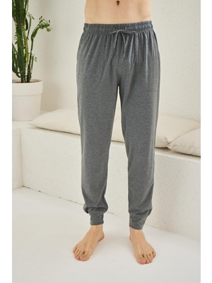 Kly Pijama Kly 120R Erkek Pamuklu Cepli Paçası Bantlı Tek Pijama Altı