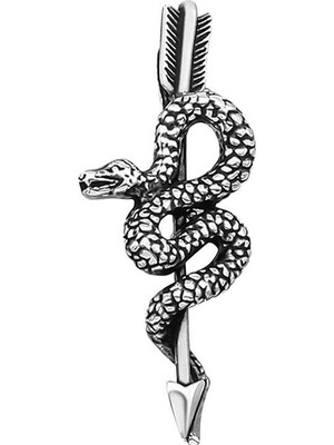 Stumbanng 925 Ayar Gümüş Yılan Erkek Kolye Ucu
