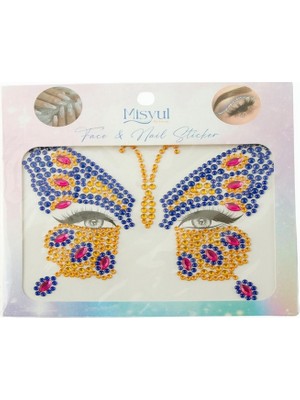 Zero Land Techmrt Kelebek Tırnak ve Yüz Süsleme Taşı - Siyah