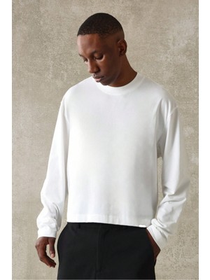 Tarz Cool Erkek Bisiklet Yaka Uzun Kollu T-Shirt