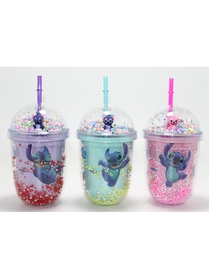 Kaymak Home Stitch Figürlü Pipetli Kapaklı Kupa Bardak