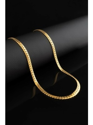 The Collection Urban Paslanmaz Çelik Zincir Kolye Gümüş Renk 65 cm Uzunlukta Kalınlık 0,5 mm