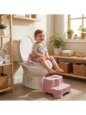Kaymak Home Pembe Kulplu Çocuk Klozet Adaptörü
