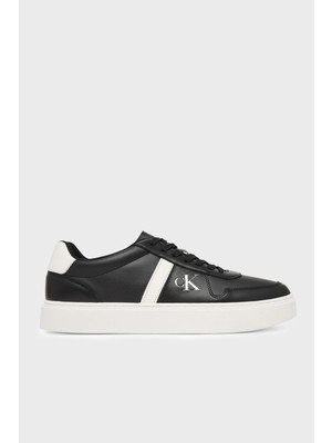 Calvin Klein Logolu Deri Sneaker Ayakkabı HM0HM02237BEH Erkek Ayakkabı HM0HM02237 Beh