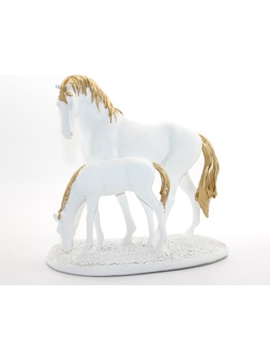 Stumbanng Polyester Yavrulu At Figürü