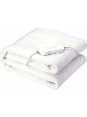 Abk Home Elektrikli Battaniye 120 x 160 cm Beyaz Renkli Çift Kişilik Yumuşak Doku